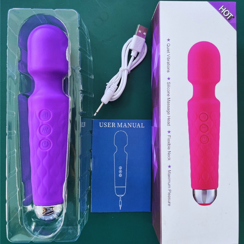 Chày rung cầm tay silicon massage âm đạo 20 chế độ Vibration sạc pin
