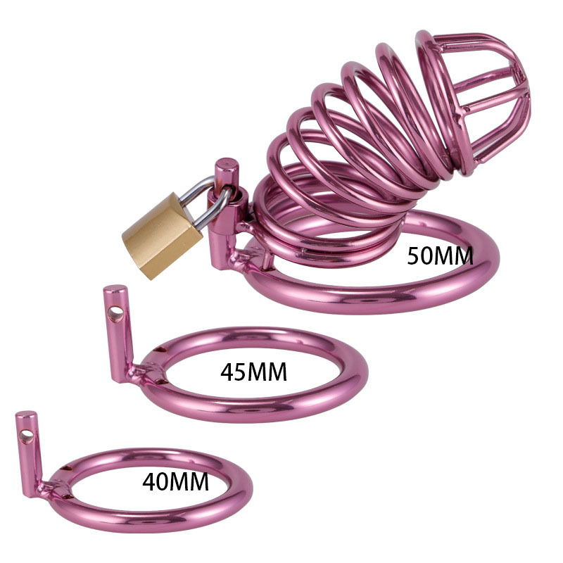 Combo 3 vòng đeo lồng khóa dương vật thép không gỉ màu hồng cao cấp