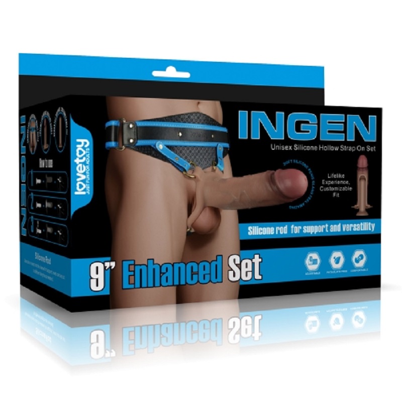 Cu giả có dây đeo Lovetoy Enhanced Ingen size khủng 9 inch mềm mịn chính hãng