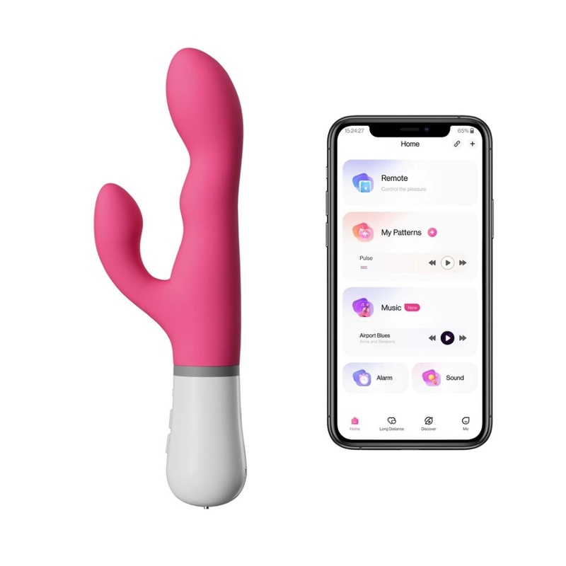 Dụng cụ dương vật giả cầm tay có nhánh Lovense Nora mát xa điểm G điều khiển qua app cao cấp