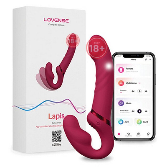 Dương vật giả 2 đầu siêu rung Lovense Lapis cao cấp kết nối app cho les