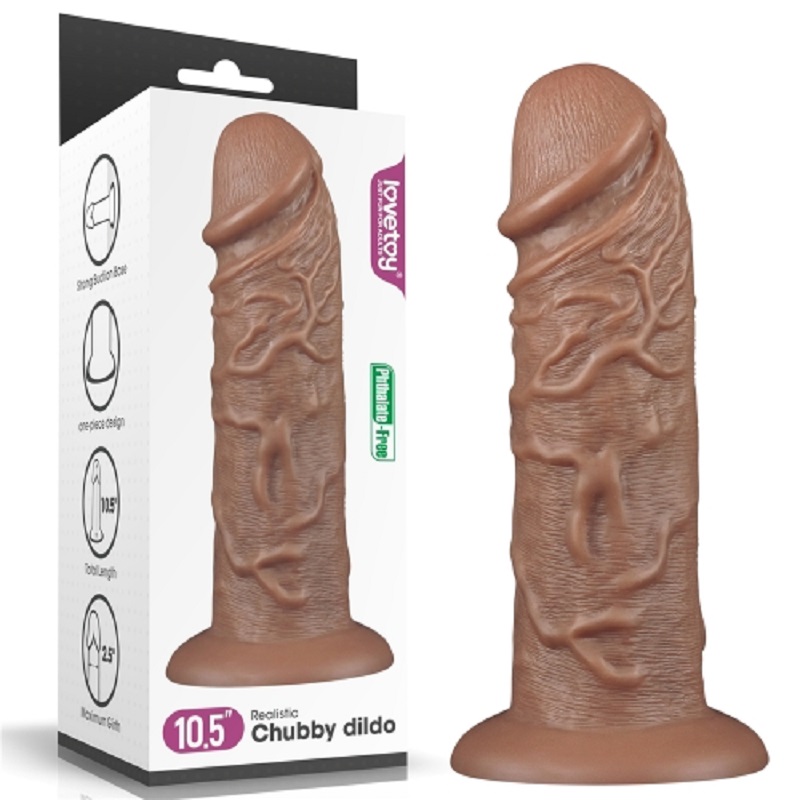 Dương vật giả Dildo gân guốc mềm mịn siêu to khổng lồ Lovetoy Chubby