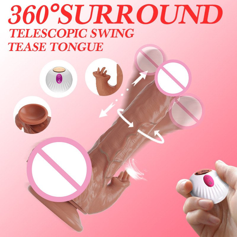 Dương vật giả hít tường màu da Yeain Tarzan rung thụt Liếm lưỡi xoay 360° cao cấp điều khiển xa