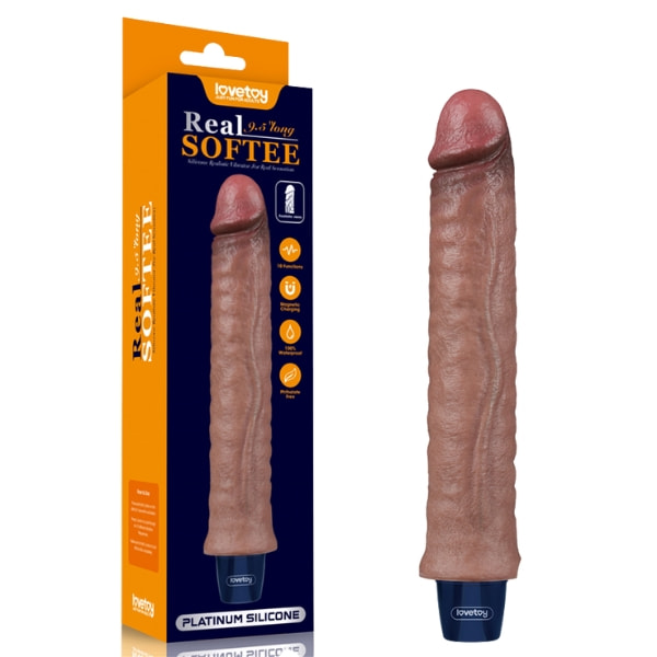 Dương vật giả Lovetoy Rela Softee gân guốc siêu mềm rung đa tần