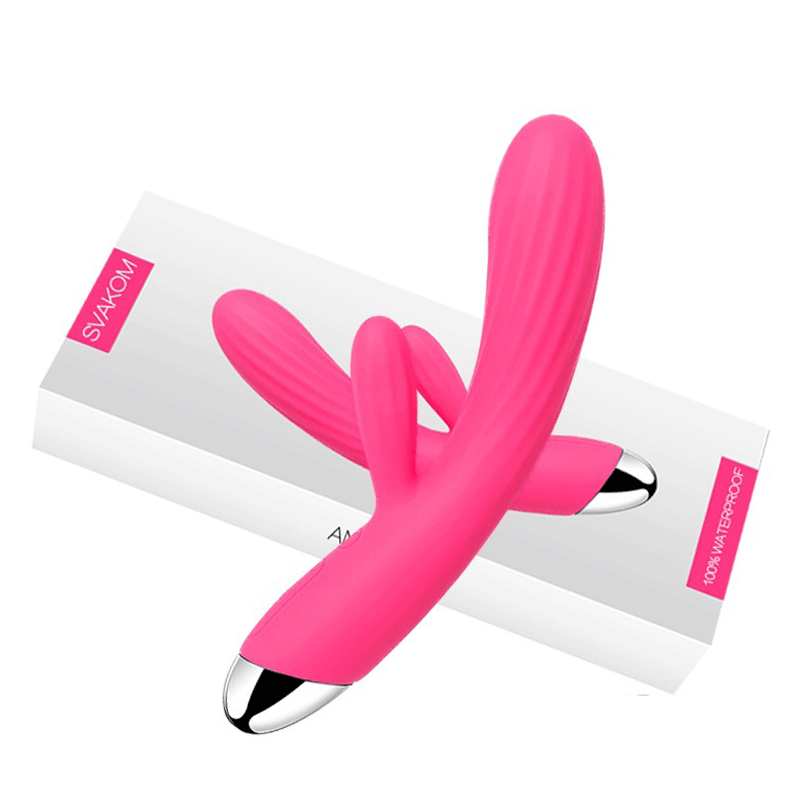 Dương vật giả massage điểm G Svakom Angel rung 2 nhánh sưởi ấm cao cấp