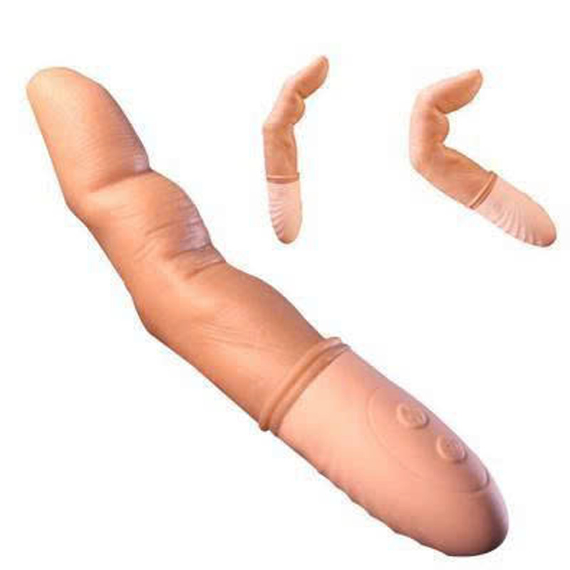 Dương vật giả ngụy trang hình ngón tay rung ngoáy móc điểm G tỏa nhiệt ấm