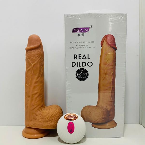 Dương vật giả siêu mềm mịn, rung thụt sưởi ấm Real Dildo Yeain điều khiển từ xa