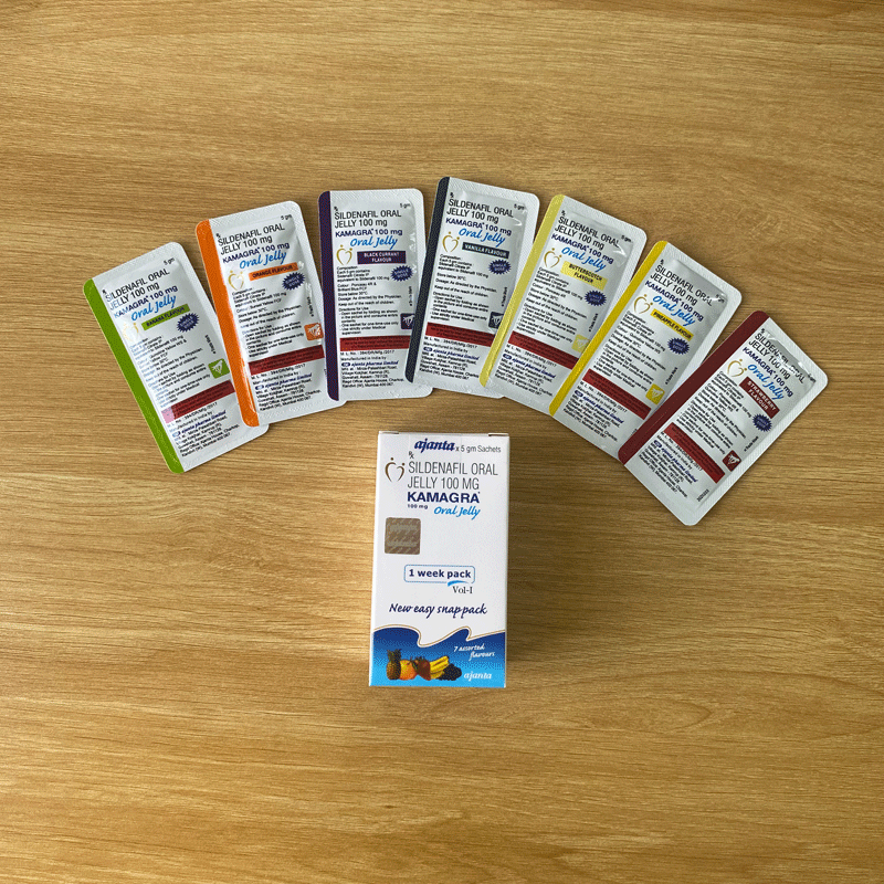 Kamagra 100mg Oral Jelly - Thạch trái cây 7 vị tăng cường sinh lý nam chính hãng Ấn Độ