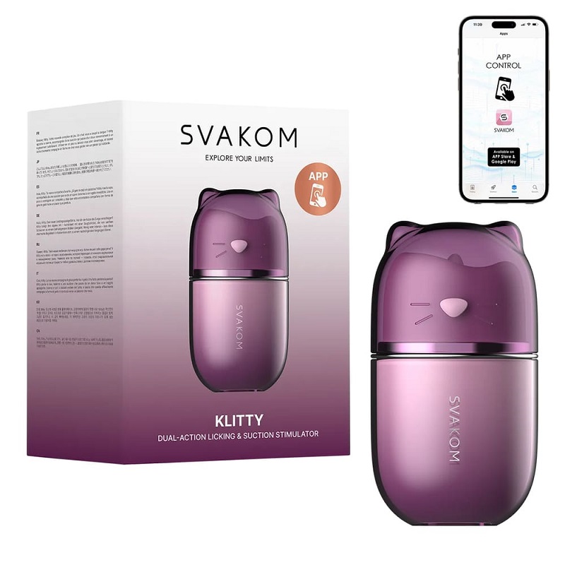 Máy bú hút liếm âm đạo Svakom Klitty – “Chú mèo” 3 trong 1 kết nối app