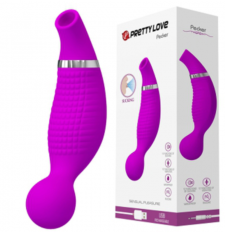 Máy rung bú hút âm vật điểm G Pretty Love Pecker 24 chế độ chính hãng