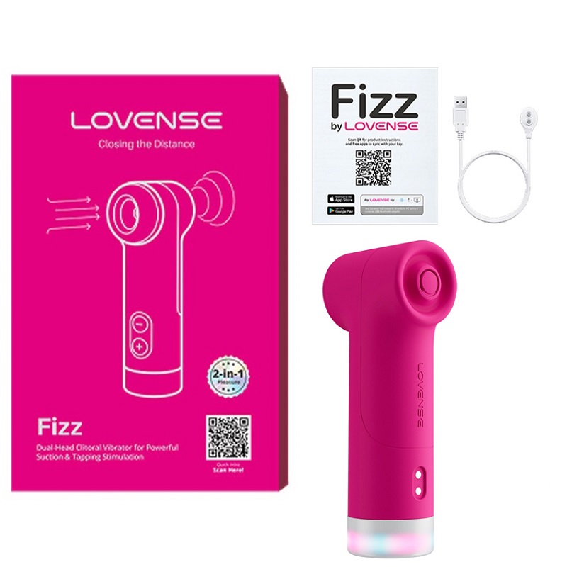 Máy rung bú hút âm vật Lovense Fizz TwinAir vỗ nhịp điều khiển qua app không giới hạn