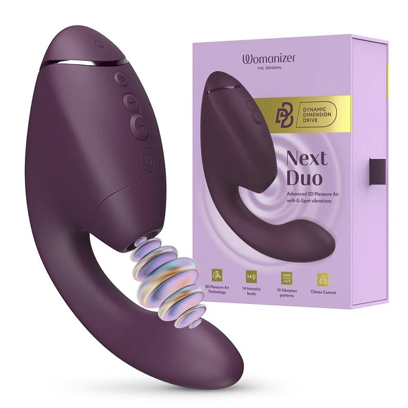 Máy rung bú mút kích thích trong ngoài âm đạo cùng lúc Womanizer Next Duo cao cấp