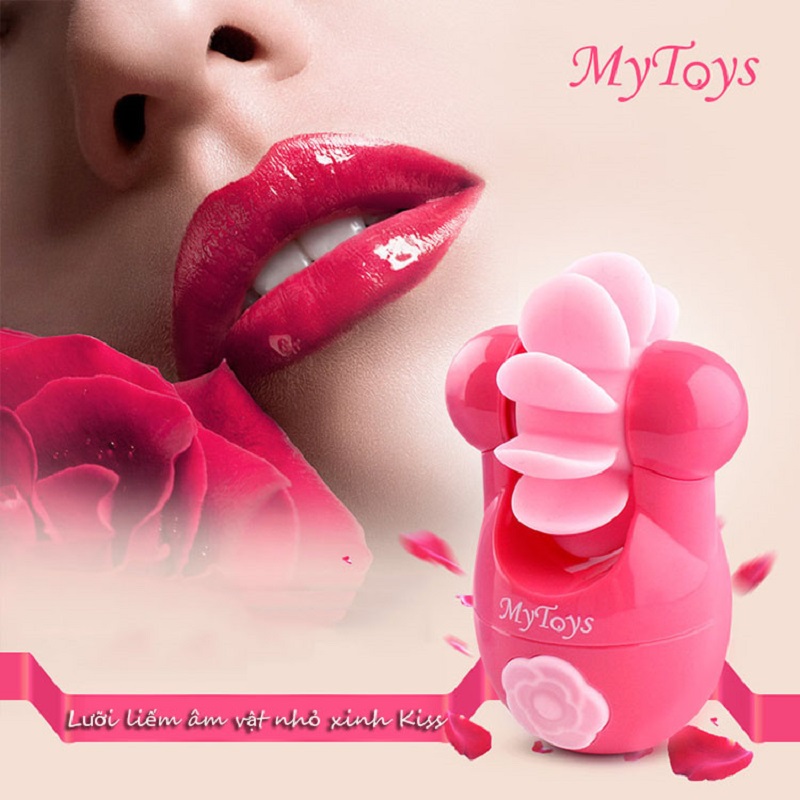 Máy rung liếm kích thích âm đạo xoay tròn Mytoys Kiss cao cấp