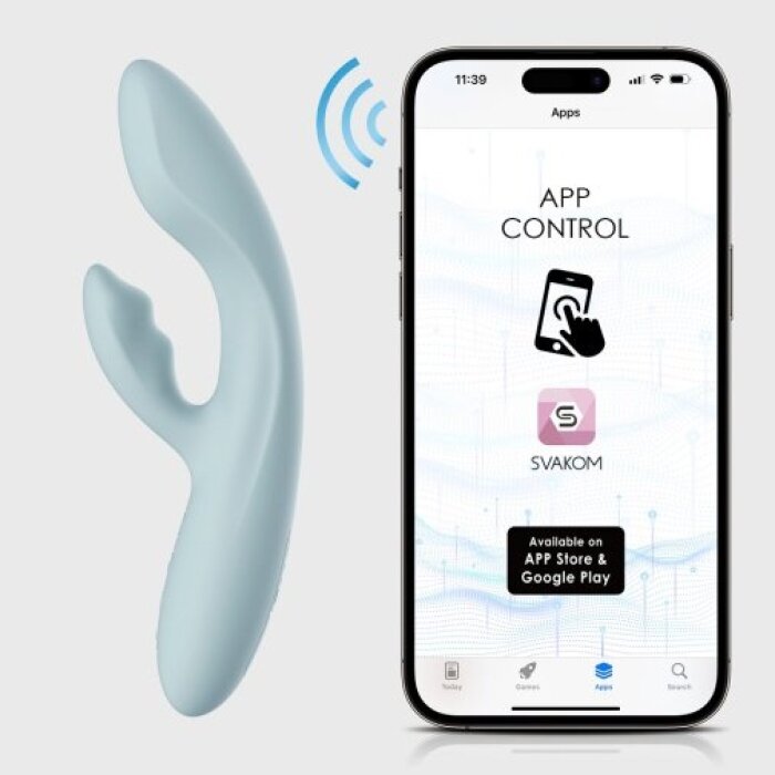 Máy rung Svakom Chika thông minh điều khiển qua app 2 nhánh có sưởi ấm