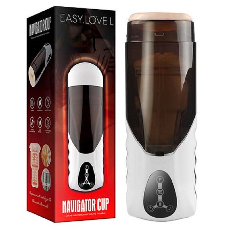 Máy thủ dâm tự động Easy Love Navigator Cup cỡ lớn rung thụt sưởi ấm có âm thanh