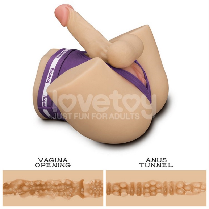 Mông âm đạo giả nguyên khối gắn dương vật Lovetoy Streetgirl's 3kg có rung cao cấp