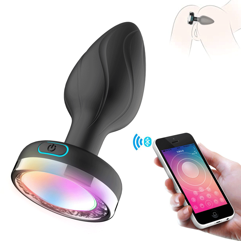 Phích cắm hậu môn 10 chế độ điều khiển qua app có đèn Led đổi màu