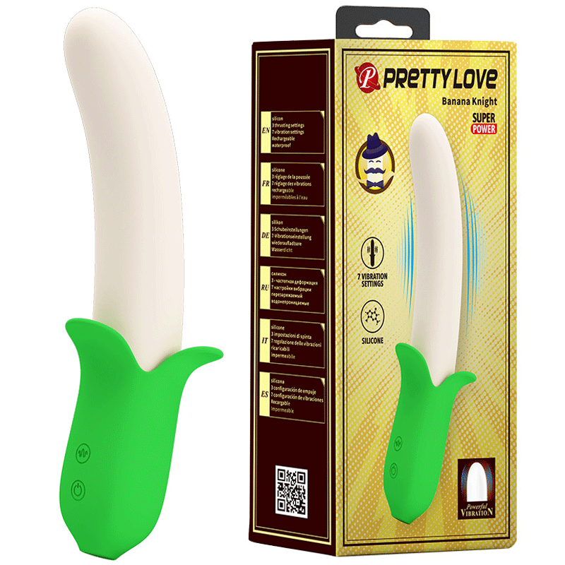 Sextoy Dương vật giả trái chuối Pretty Love Banana Knight 7 chế độ rung