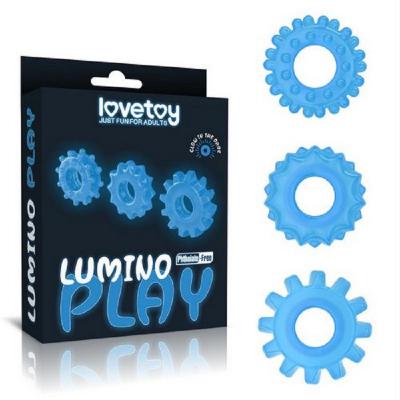 Bộ 3 vòng đeo dương vật Lovetoy Lumino Play phát sáng