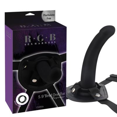 Dương vật có dây đeo Chisa R.G.B đặc ruột đen mềm cong size nhỏ siêu bền