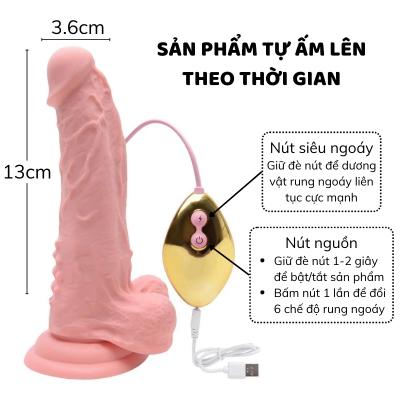 Dương vật giả gắn tường rung ngoáy có nhiệt Warrior Kings