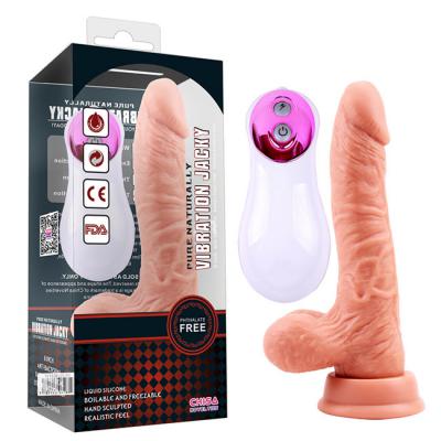 Dương vật giả hít tường Cyberskin siêu rung ngoáy kích thích điểm G