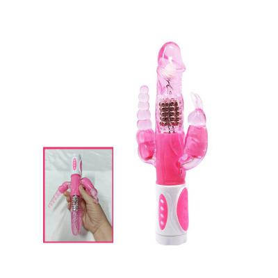 Dương vật giả trong suốt gắn bi rung xoay 3 nhánh Baile Triple Pleasure dùng pin