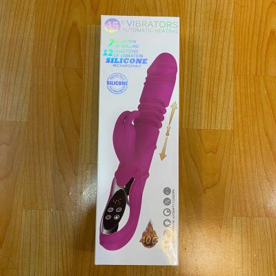 Dương vật rung thụt phát nhiệt đa năng Rabbit Vibrators màn hình LCD