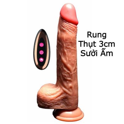 Nơi bán Dương vật gắn tường silicon rung thụt ngoáy nhiệt có remote điều khiển