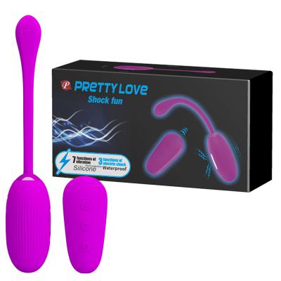Trứng rung massage điểm G kích điện Pretty Love Shock Fun điều khiển từ xa