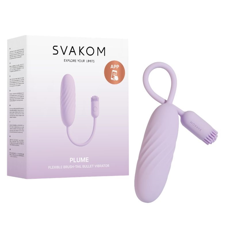 Trứng rung Svakom Plume 2 động cơ kết nối app đuôi silicon vuốt ve kích thích cực đỉnh