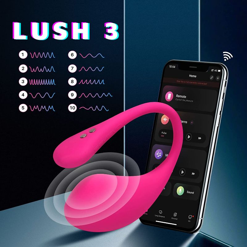 Trứng rung tình yêu Lovense Lush 3 điều khiển từ xa qua app không giới hạn