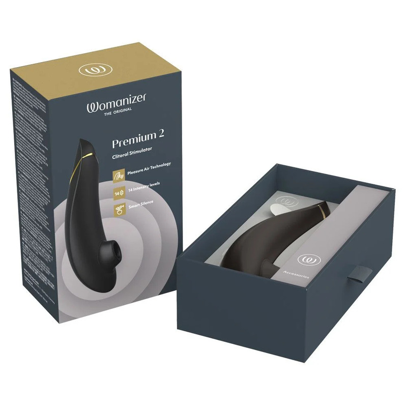 Womanizer Premium 2 - Máy rung bú kích thích âm vật công nghệ Pleasure Air tạo các xung khí